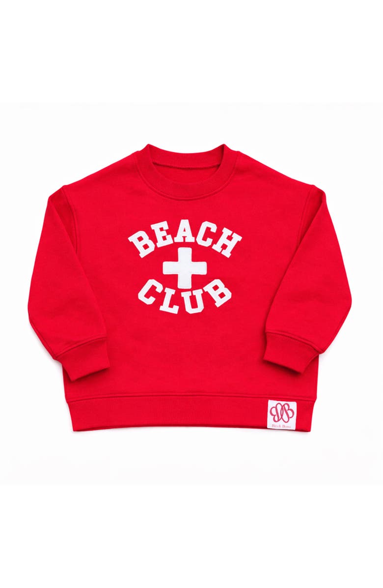 Bits & Bows Beach Club Sweatshirt, Main, color, Red