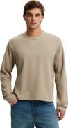 Cotton On Men's Cropped Fit Textured Long Sleeve