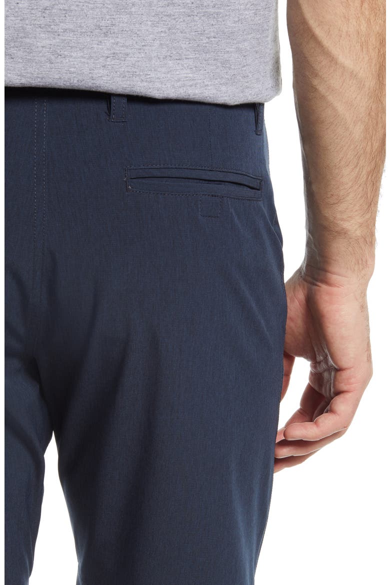 Micro Graph Hybrid Flat Front Shorts, Alternate, color, NAVY