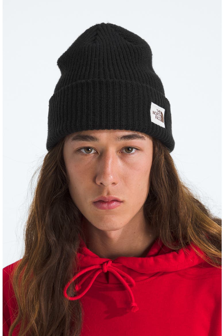 Salty Bae Knit Beanie, Alternate, color, TNF BLACK