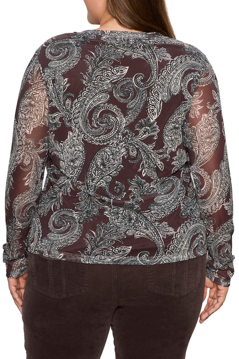 Perfect Long Sleeve Mesh Top, Alternate, color, MINERAL PAISLEY