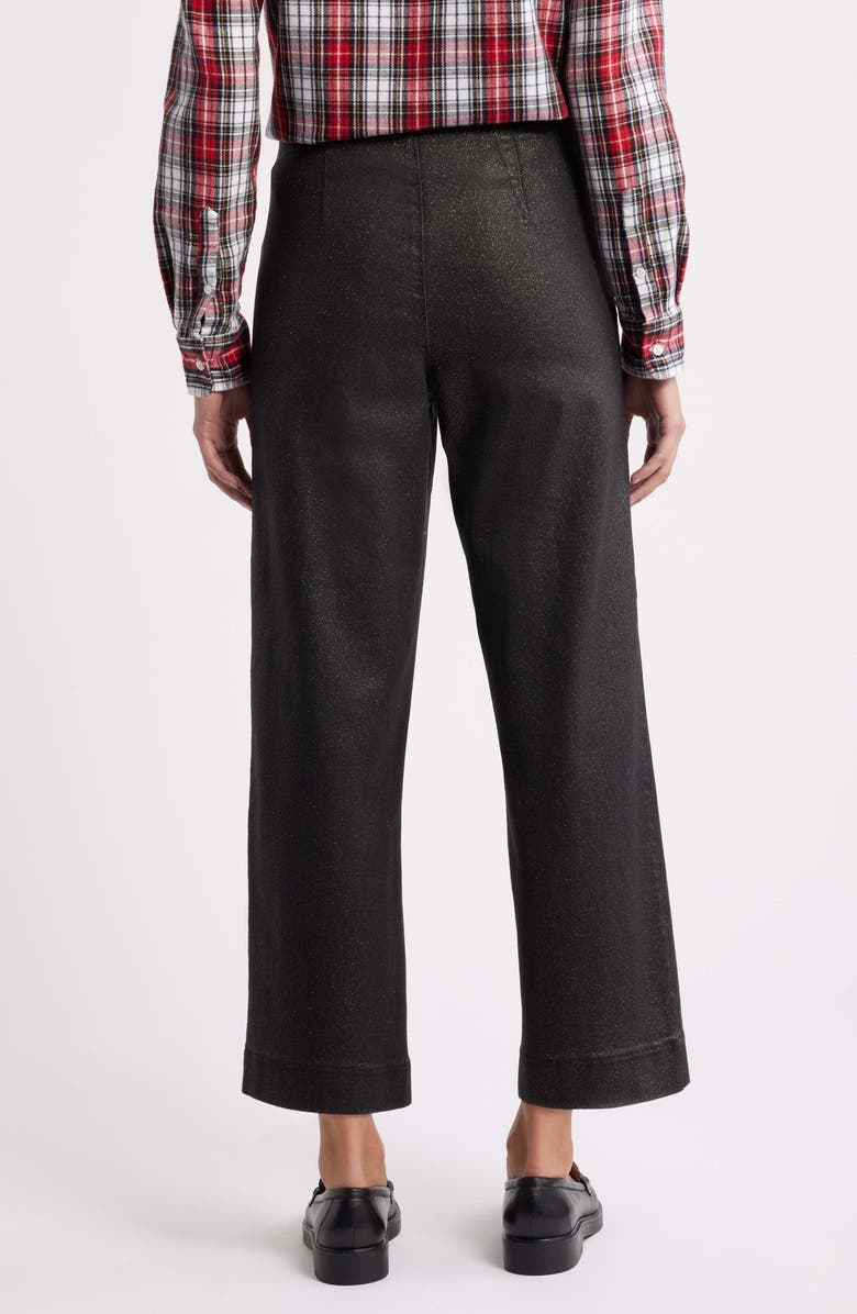 Frank & Eileen Westport Ankle Wide Leg Pants, Alternate, color, Gold Glitter Black Wax