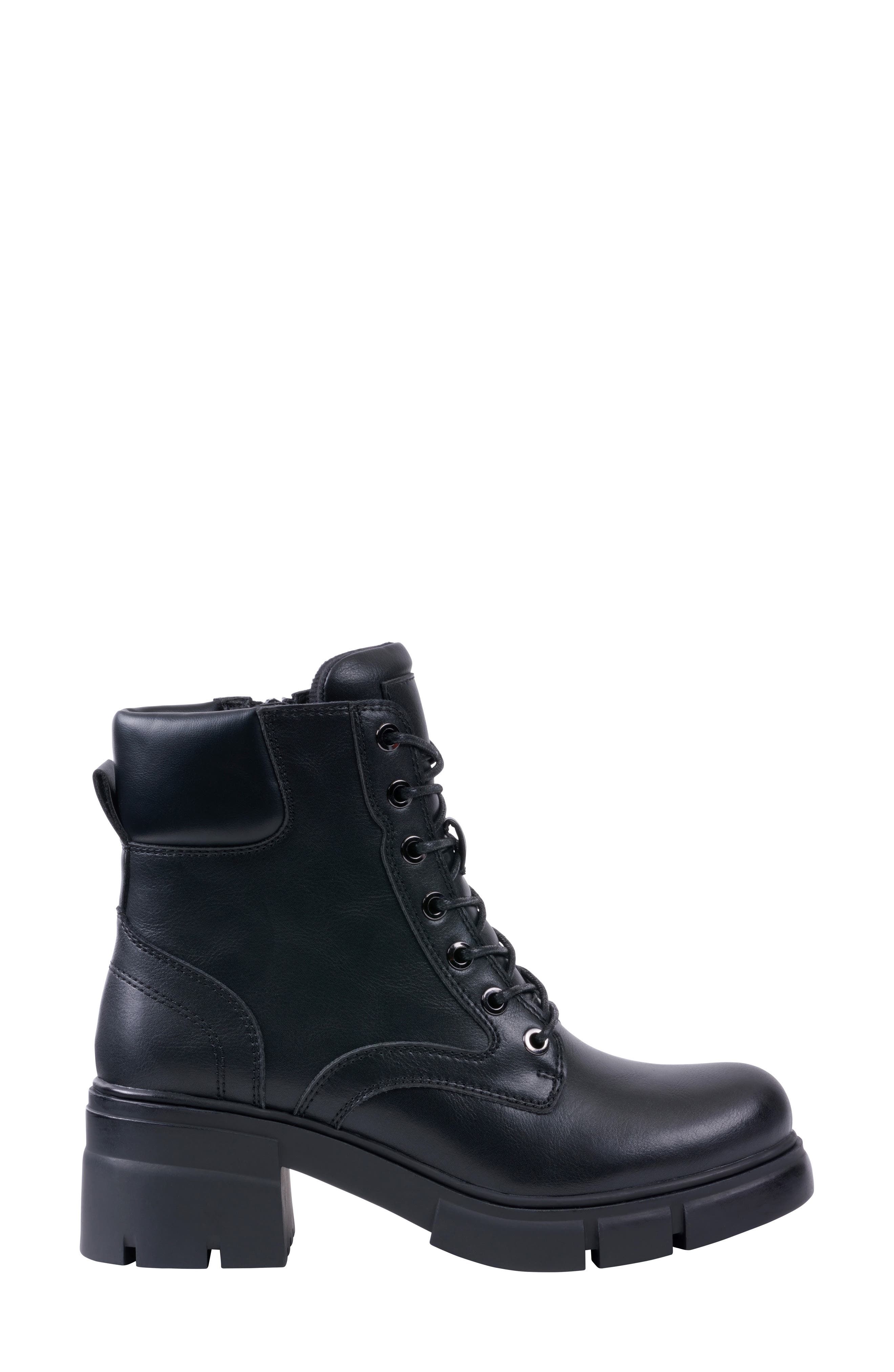 GOOD CHOICE NEW YORK Marley Lace-Up Combat Boot, Alternate, color, Black