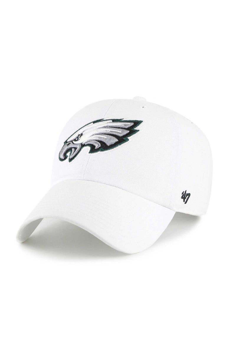 '47 Men's '47 White Philadelphia Eagles Clean Up Adjustable Hat, Main, color, 