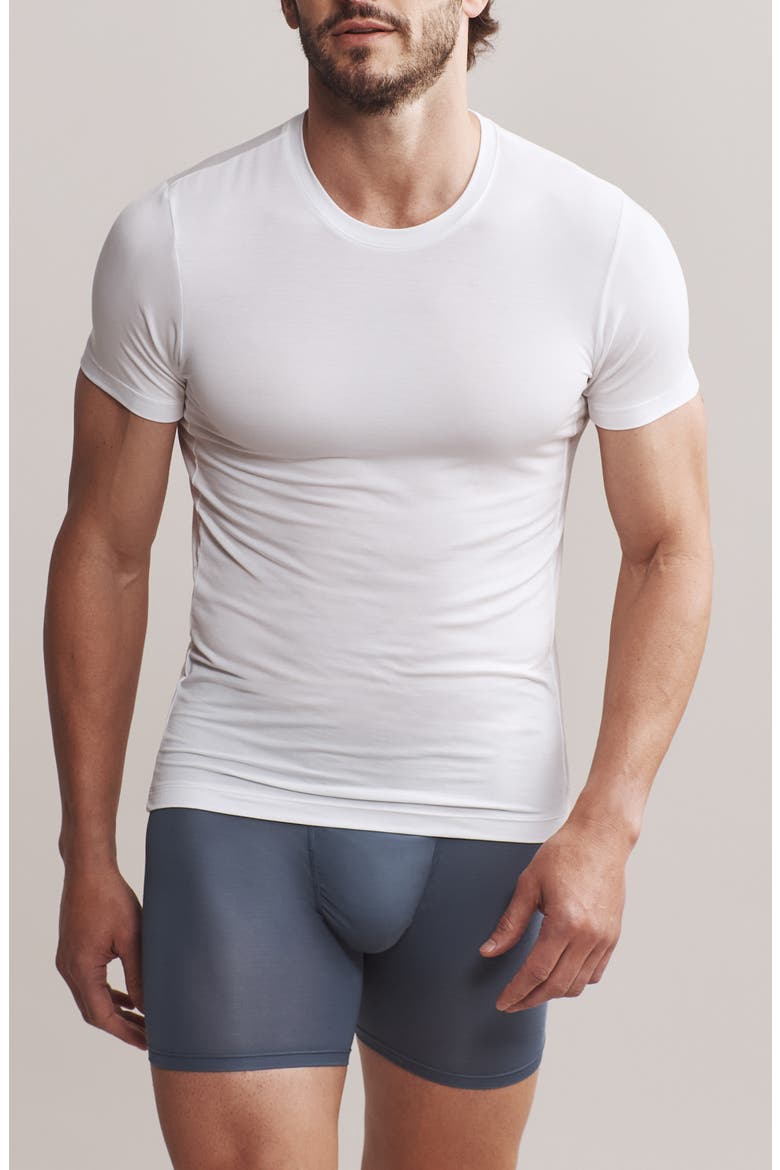 C.O.R. Crewneck Undershirt, Main, color, WHITE