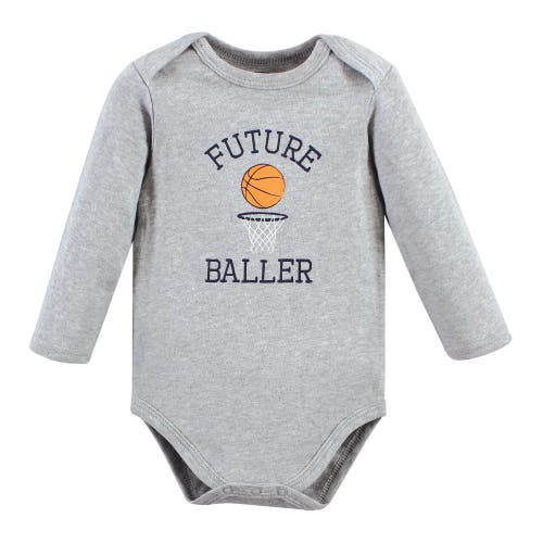 Hudson Baby Cotton Long-sleeve Bodysuits 3-pack In Multi