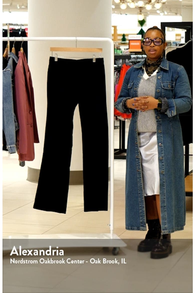 Demitria Stretch Velveteen Flare Leg Trousers video