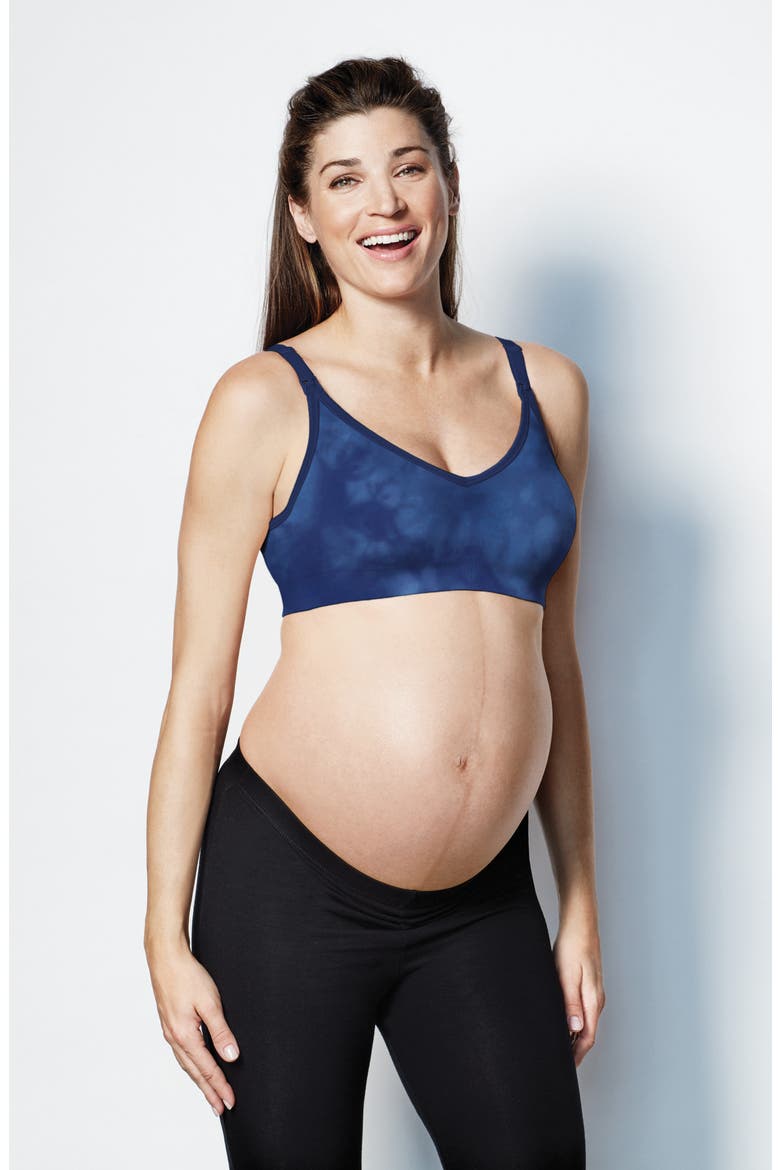 Body Silk Seamless Maternity/Nursing Bra, Alternate, color, INDIGO WASH
