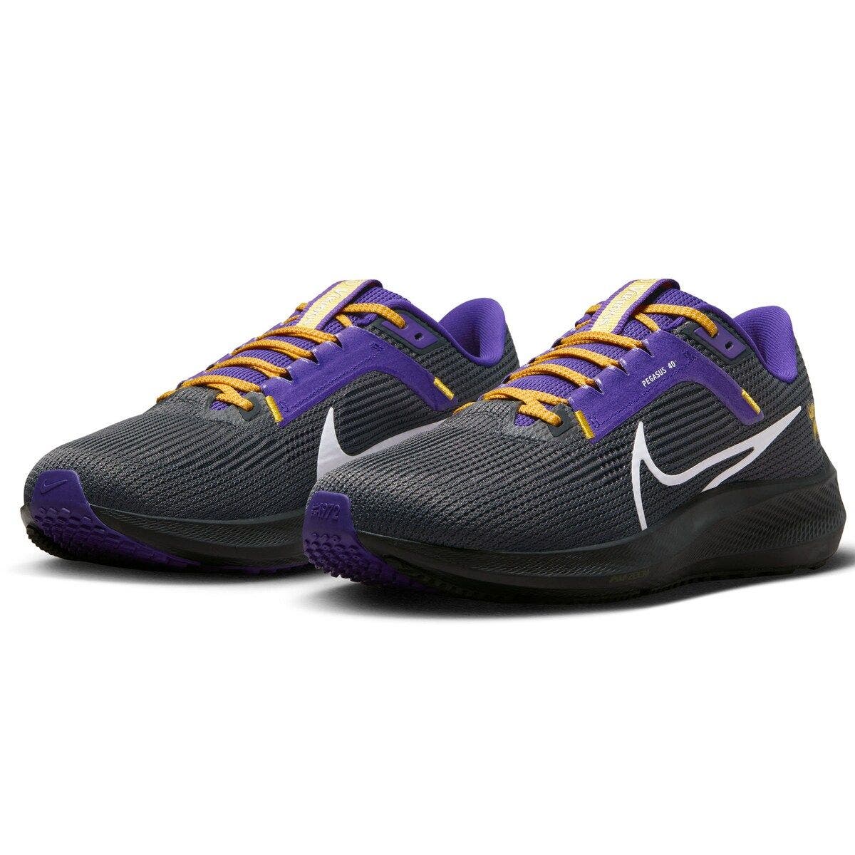 Nike Unisex Nike  Anthracite Minnesota Vikings Zoom Pegasus 40 Running Shoe, Alternate, color, 