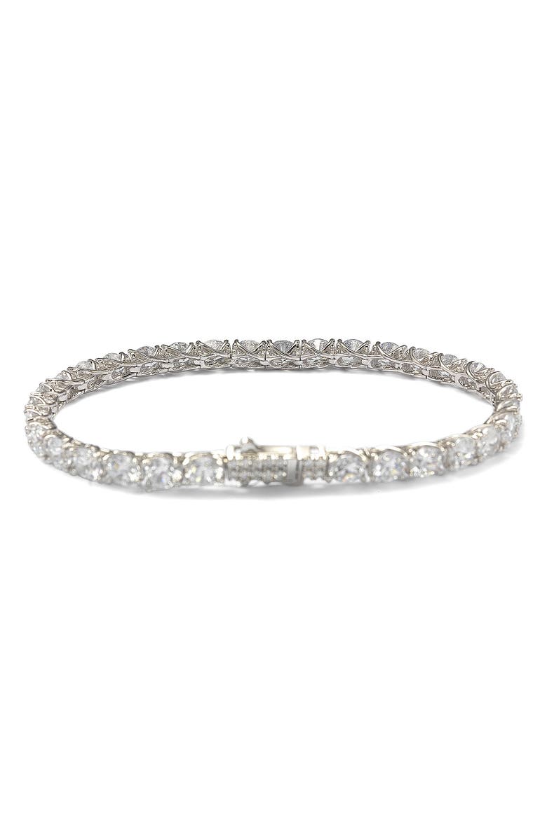 SUZY LEVIAN CZ Sterling Silver Pave CZ Tennis Bracelet, Alternate, color, 