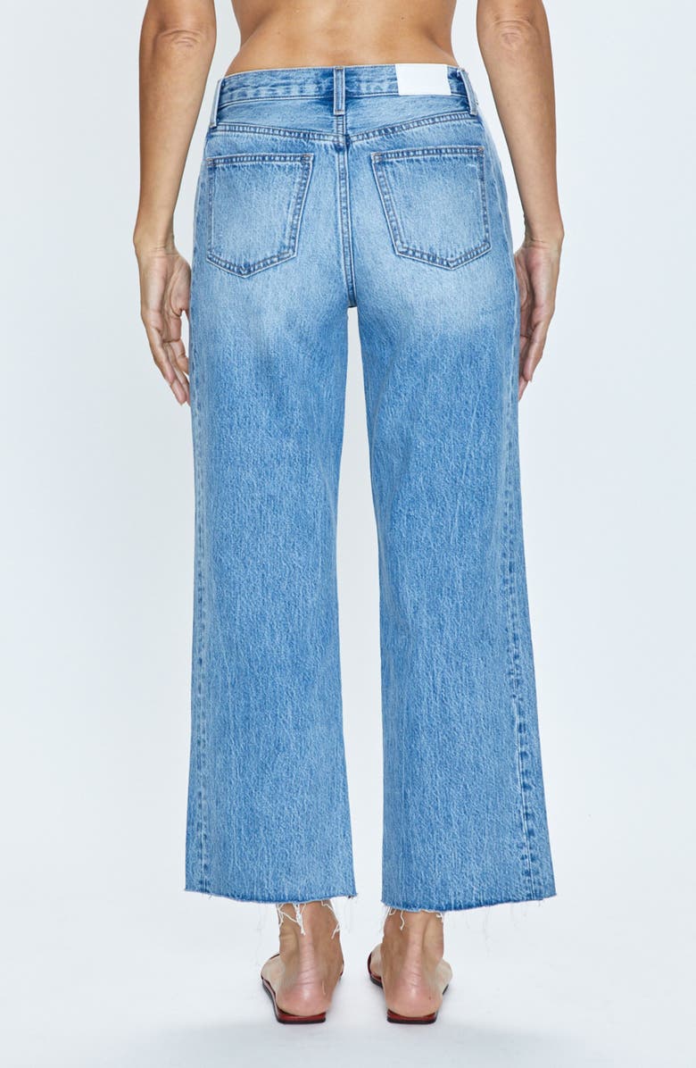 Pistola Bobbie Raw Hem Ankle Wide Leg Jeans, Alternate, color, 