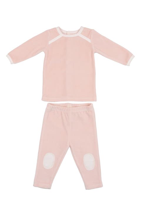 Kids' Velour Patch Long Sleeve Top & Pants Set (Toddler)