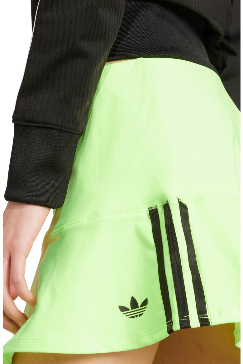 Adicolor Interlock 3-Stripe Miniskirt, Alternate, color, SIGNAL GREEN