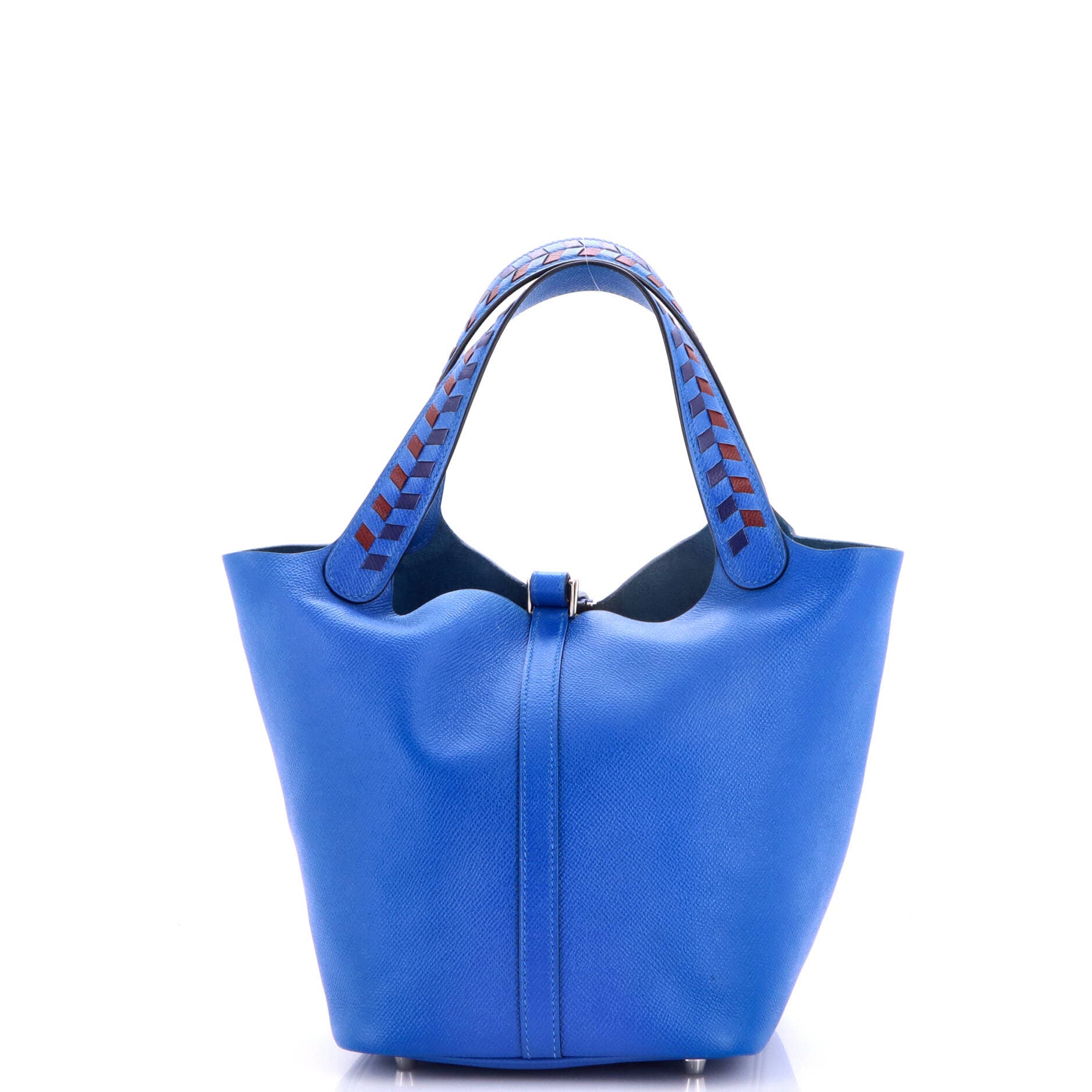 Picotin Lock Bag Tressage Epsom MM, Alternate, color, Blue