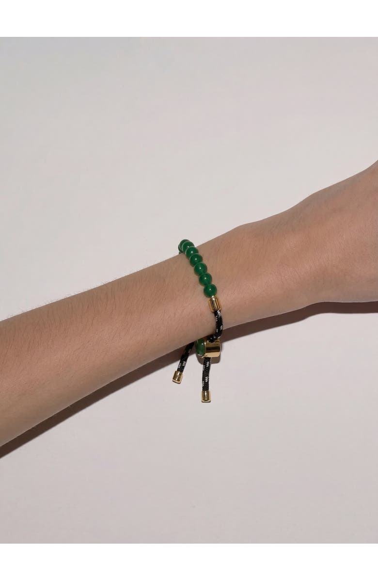 seree Paracord Jade Slider Bracelet, Alternate, color, Black