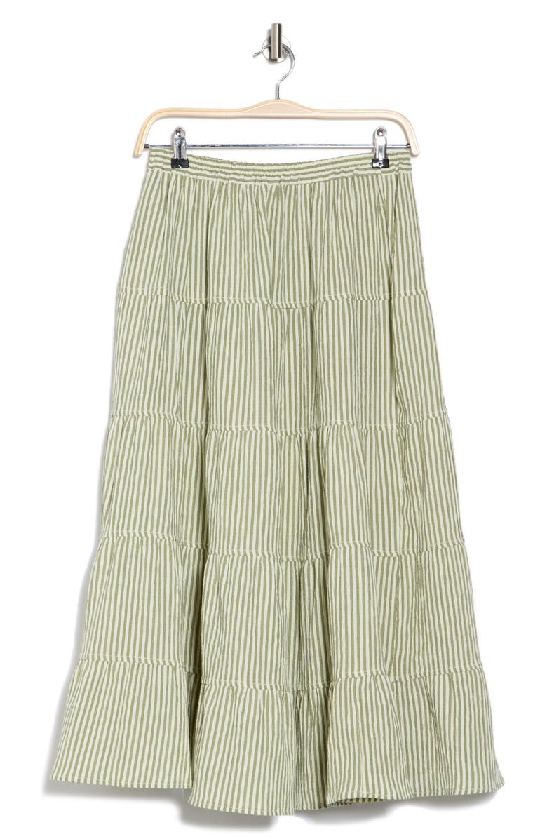 MAX STUDIO Stripe Tiered Maxi Skirt, Alternate, color,