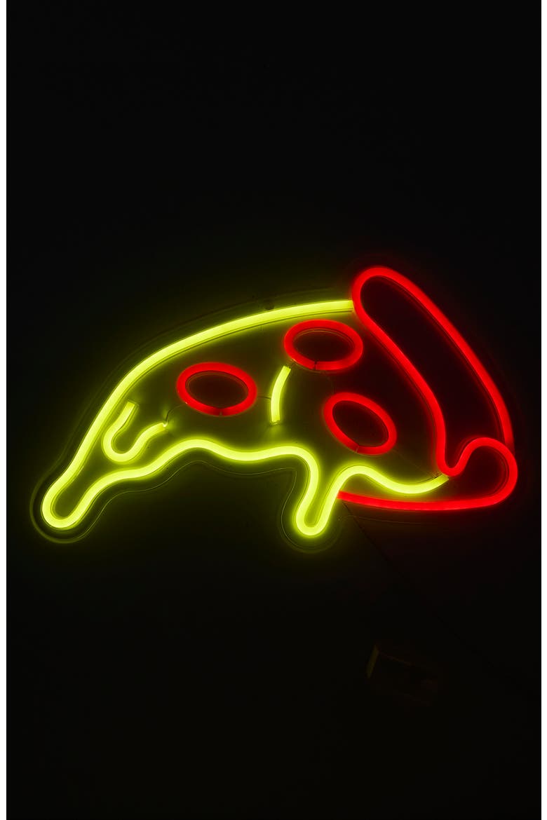Pizza Neon Wall Sign, Alternate, color, RED