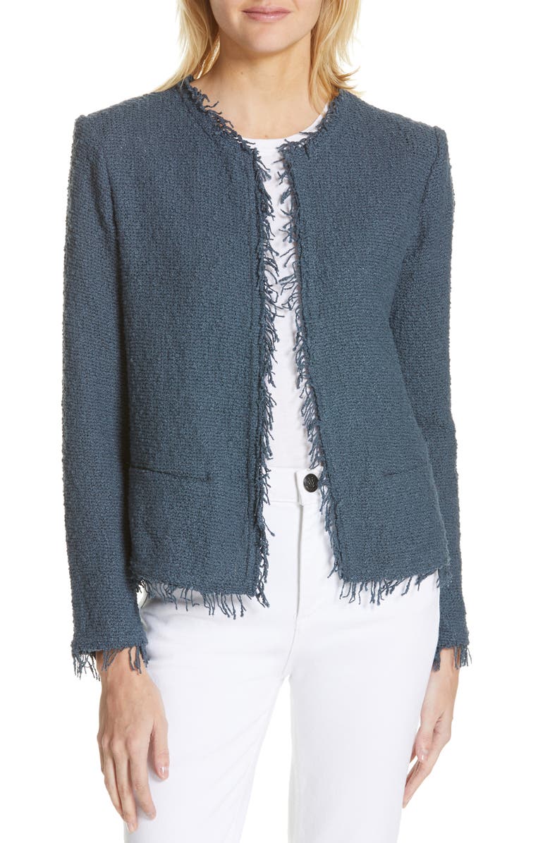 IRO Fringe Trim Open Jacket, Main, color,