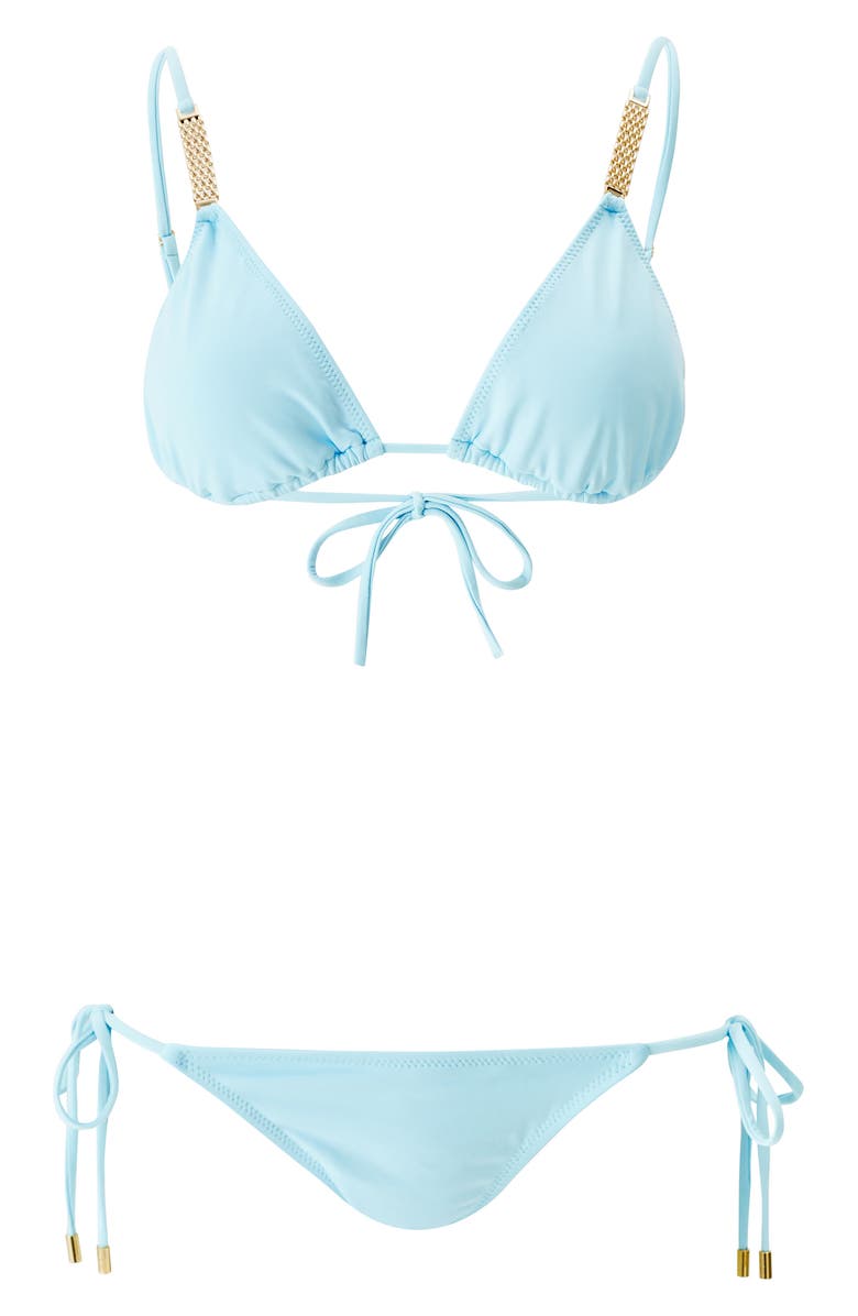 Melissa Odabash Maldives Side Tie Bikini Bottoms, Alternate, color, Sky