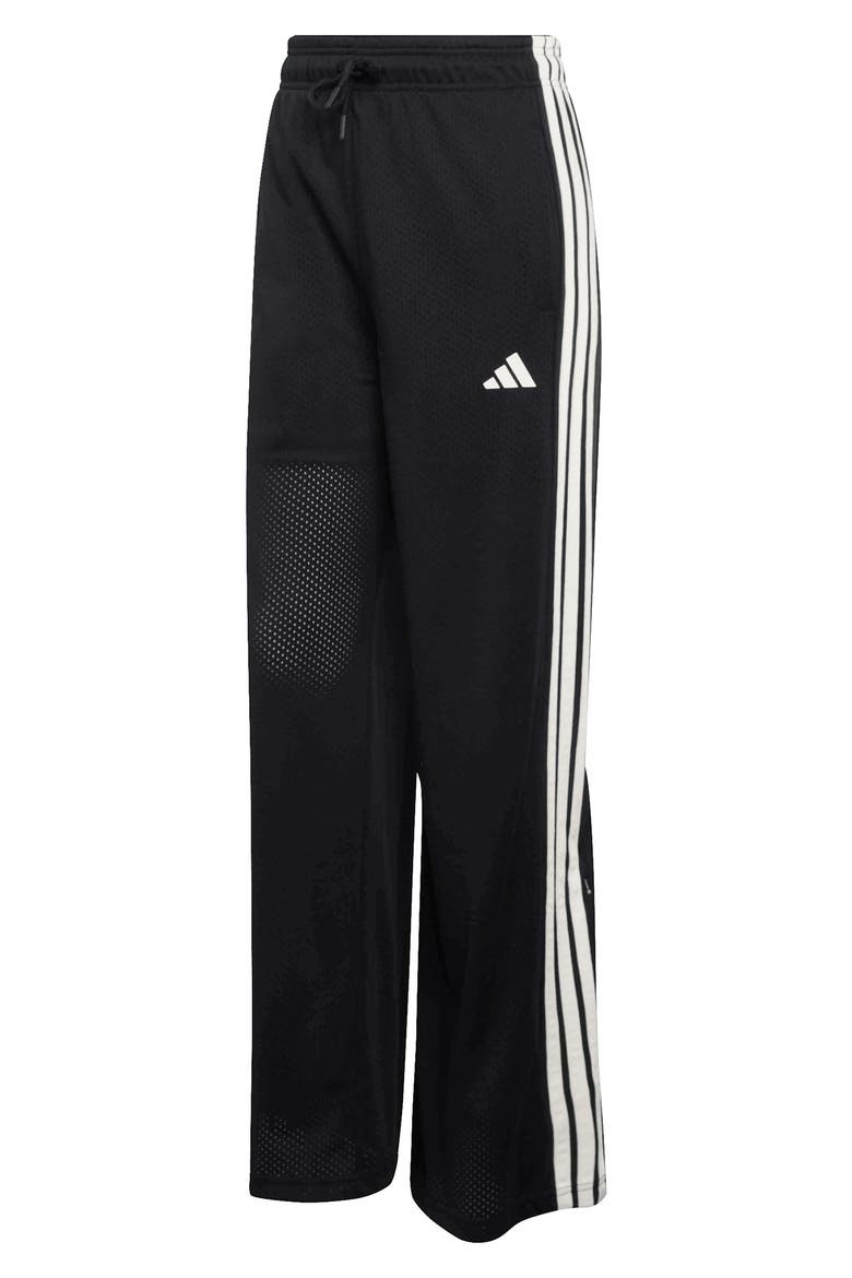 Stadium Mesh Pants, Alternate, color, BLACK/ WHITE/ CRYSTAL LINEN