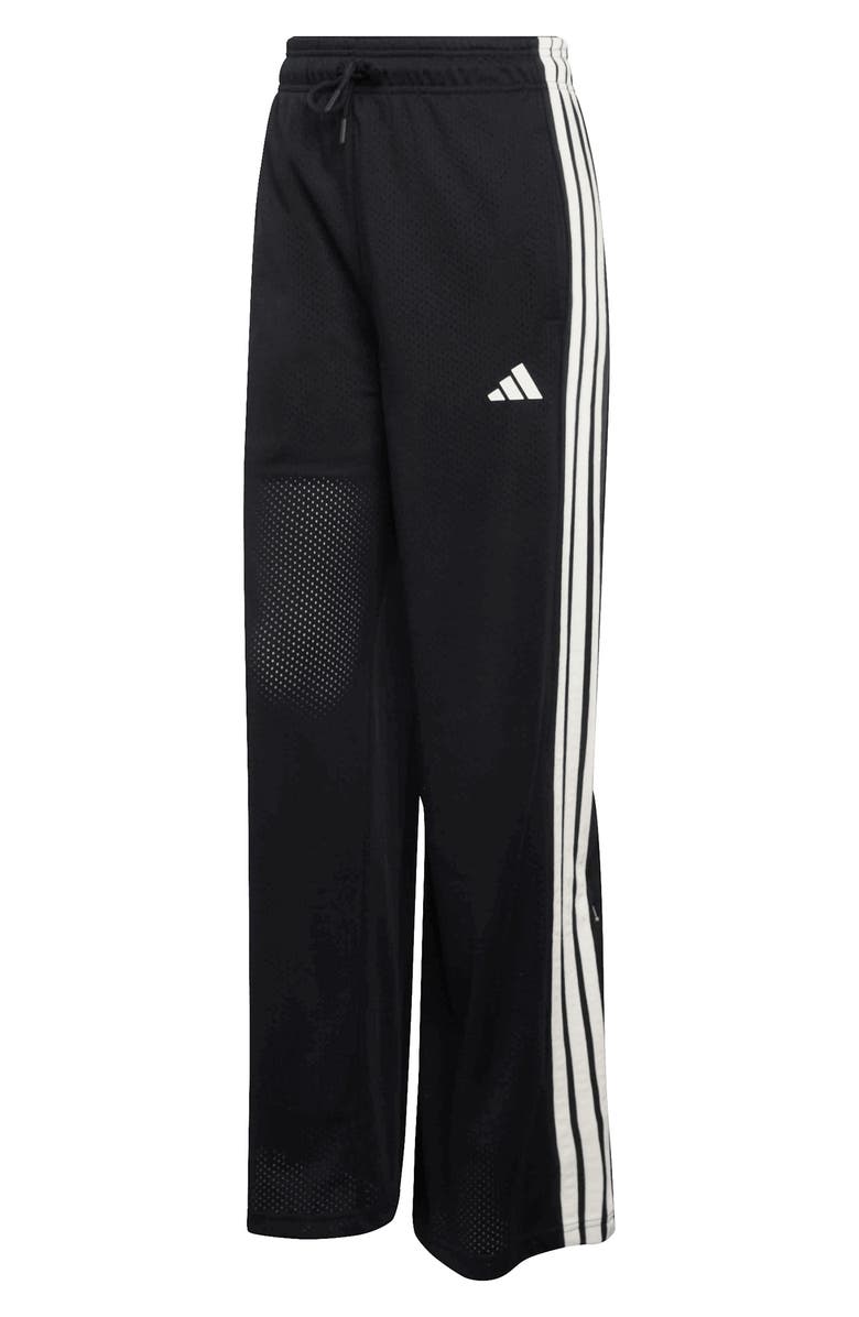 adidas Stadium Mesh Pants, Alternate, color, Black/ White/ Crystal Linen