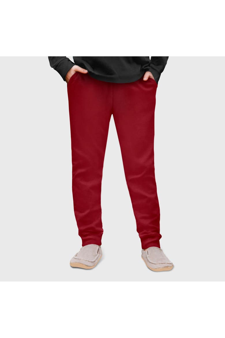 Baby Unisex Soft 100% Cotton Warm and Cozy Fleece Pocket Jogger, Main, color, Red