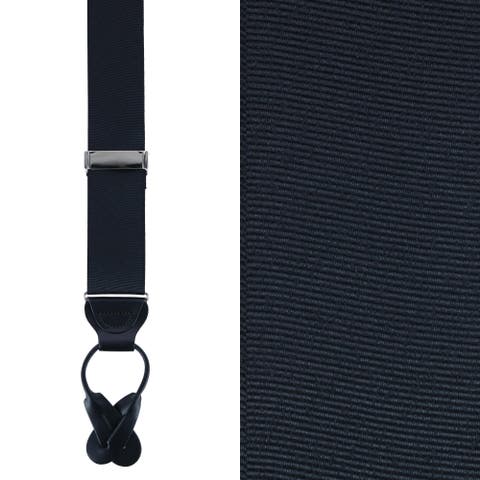 Phoenix 38mm Grosgrain Non Stretch Ribbon Button End Suspenders (Braces)