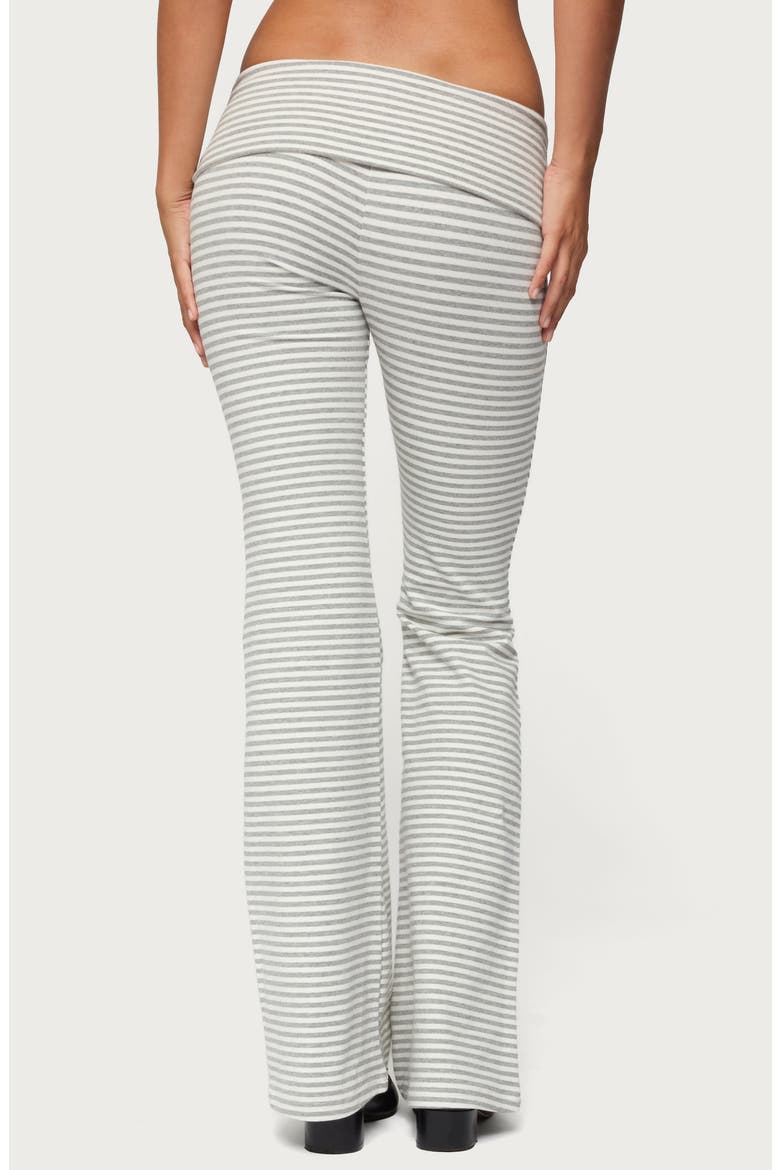 Kaeli Stripe Flare Pants, Alternate, color, GRAY-AND-WHITE