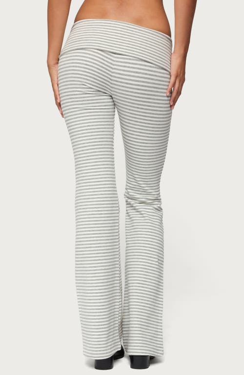 Edikted Kaeli Stripe Flare Pants In Blue