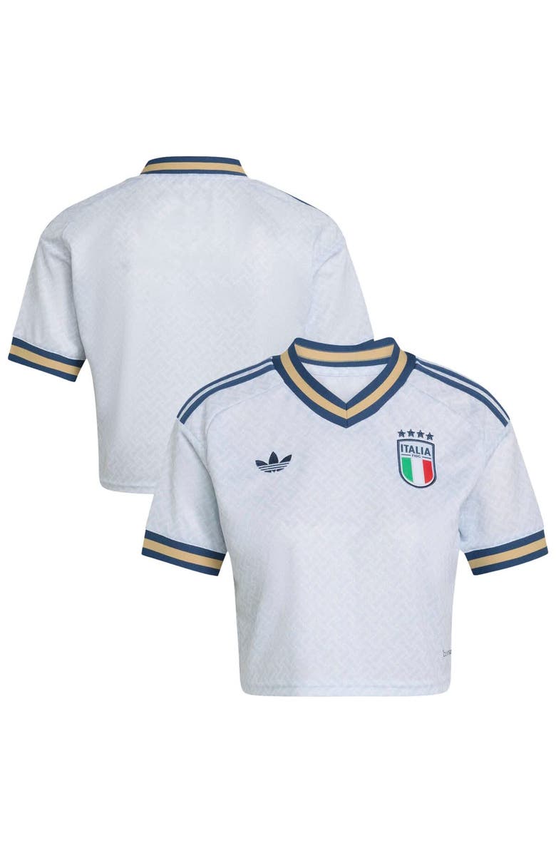 adidas Women's adidas Light Blue Italy National Team 2026 Away Replica Cropped Jersey, Main, color, Light Blue