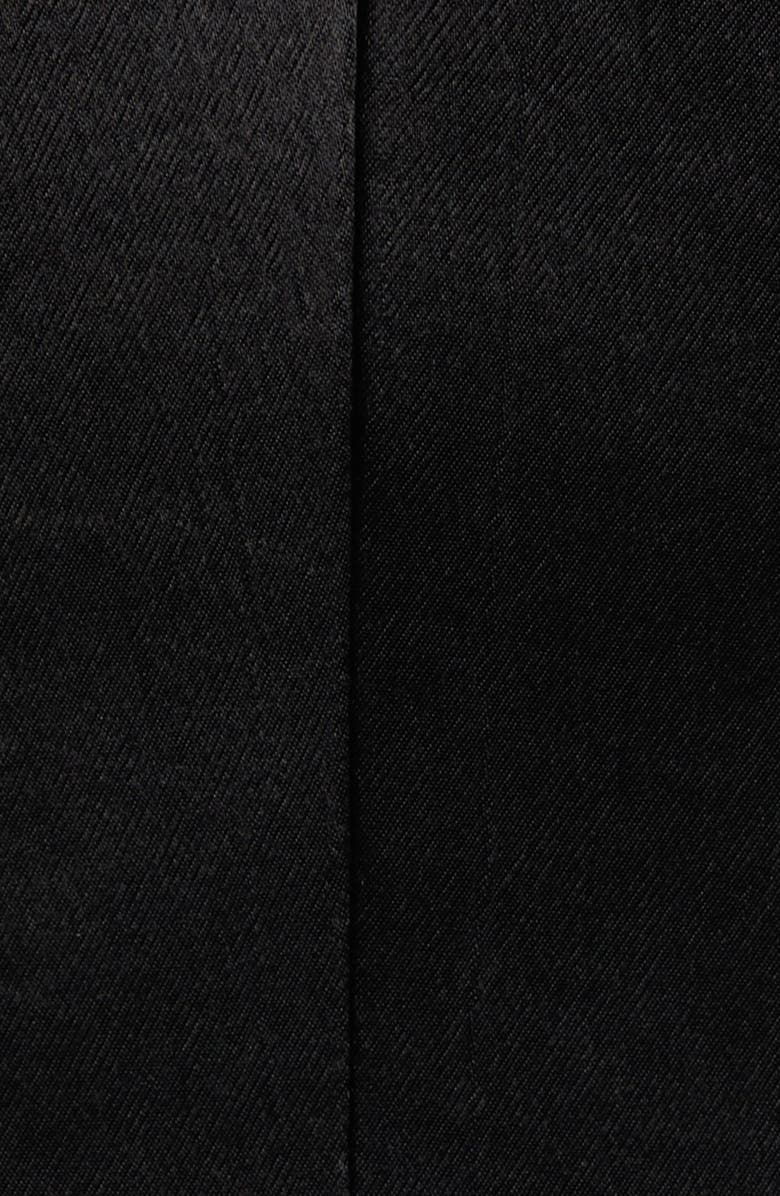 McQueen Satin Mini Cocktail Dress, Alternate, color, Black