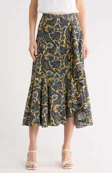 Ulla Johnson Sabina Cascasde Ruffle Cotton Blend Skirt