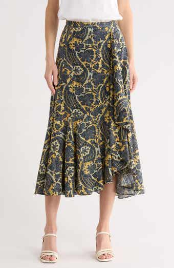 Ulla Johnson Sabina Cascasde Ruffle Cotton Blend Skirt
