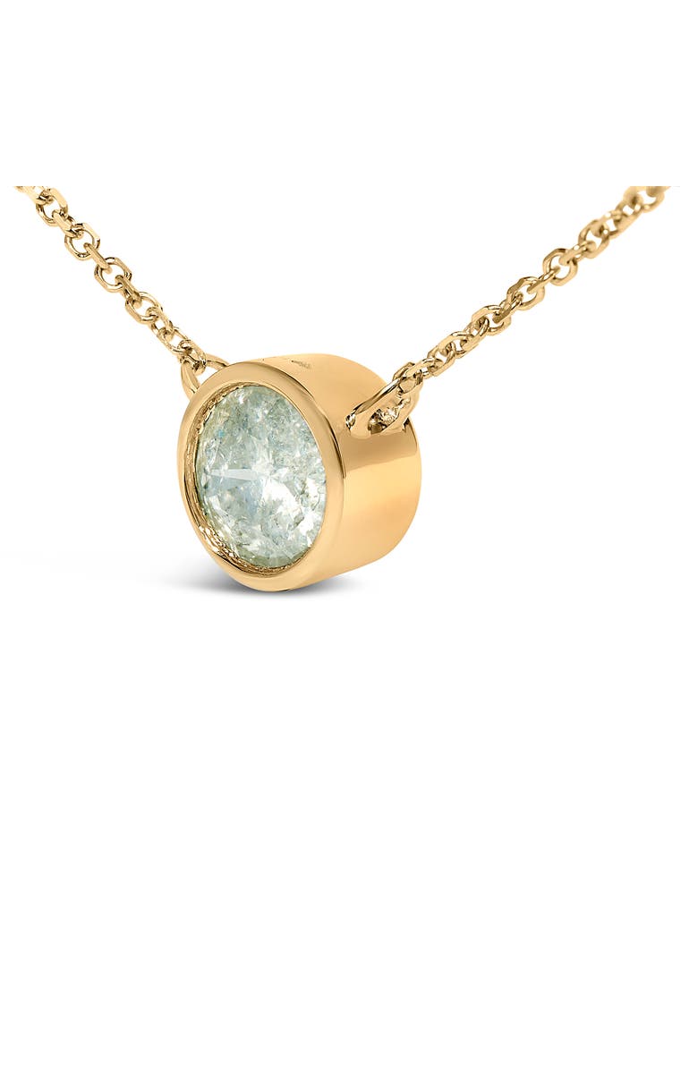 Haus of Brilliance 10K Yellow Gold 2.0 Cttw Round Bezel Set Diamond Solitaire Pendant Necklace, Alternate, color, Yellow Gold