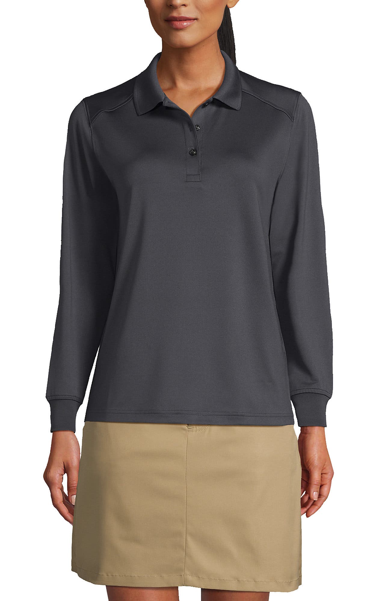 School Uniform  Long Sleeve Rapid Dry Polo Shirt - image 3