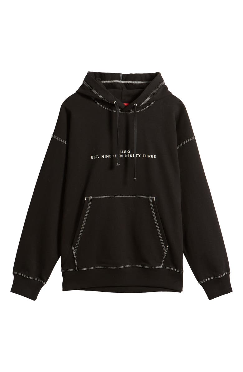 HUGO Dantaloup Embroidered Logo Pullover Hoodie, Alternate, color, 