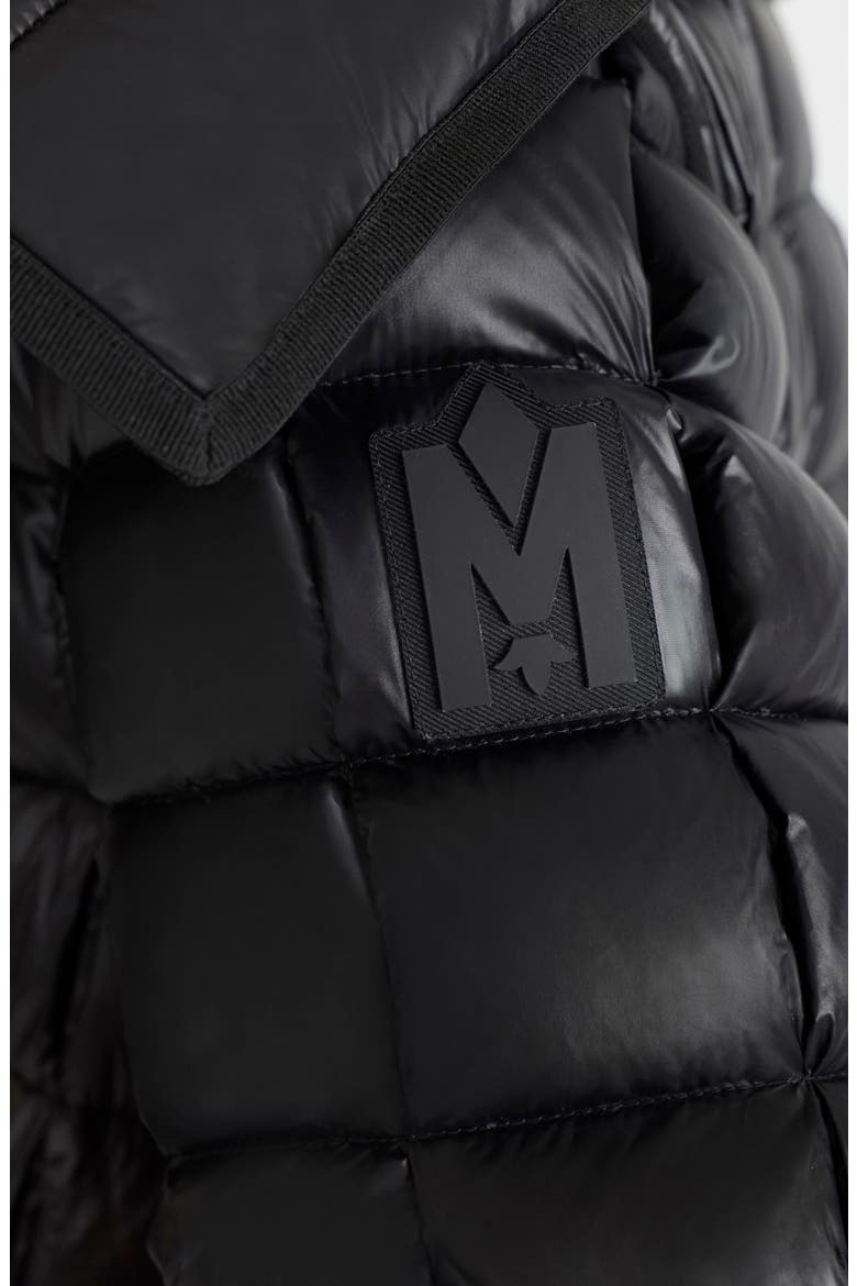 Diva Down & Feather Fill Puffer Coat, Alternate, color, BLACK