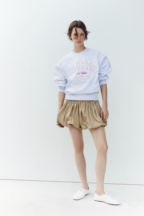 Sweatshirt With Text Motif