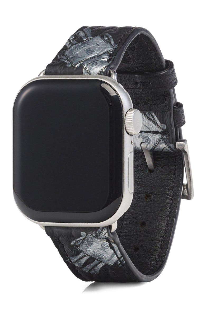 38-41mm Apple Watch Band in Rabot Rabot Visetos, Main, color, Black