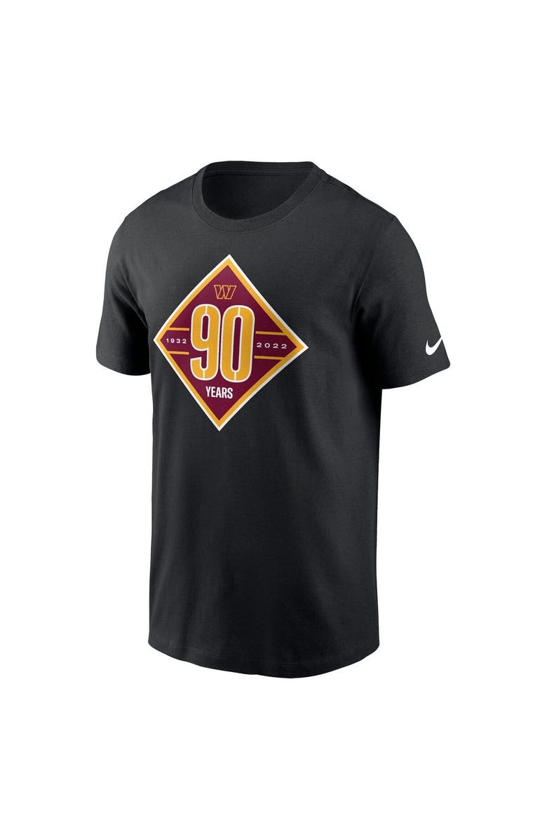 Nike Men's Nike Black Washington Commanders 90th Anniversary T-Shirt, Alternate, color, Black