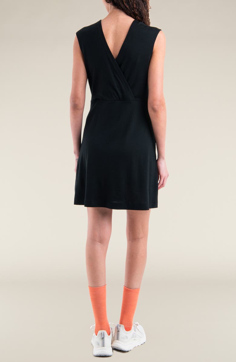 Icebreaker Granary Merino Wool Sleeveless Dress, Alternate, color, Black
