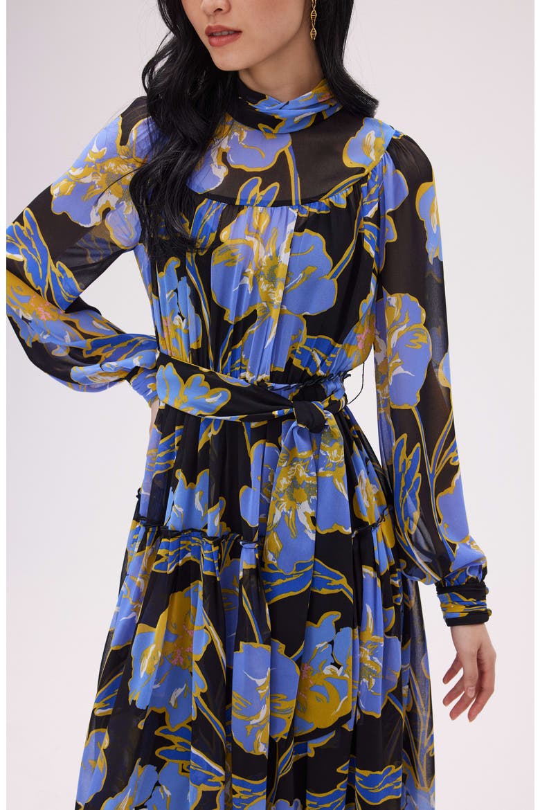 Kent Floral Long Sleeve Dress, Alternate, color, OTL FLORAL GT SIG BLUE