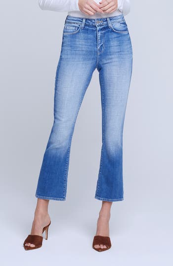 L Agence L'agence Tati High Waist Crop Micro Bootcut Jeans In Hayward