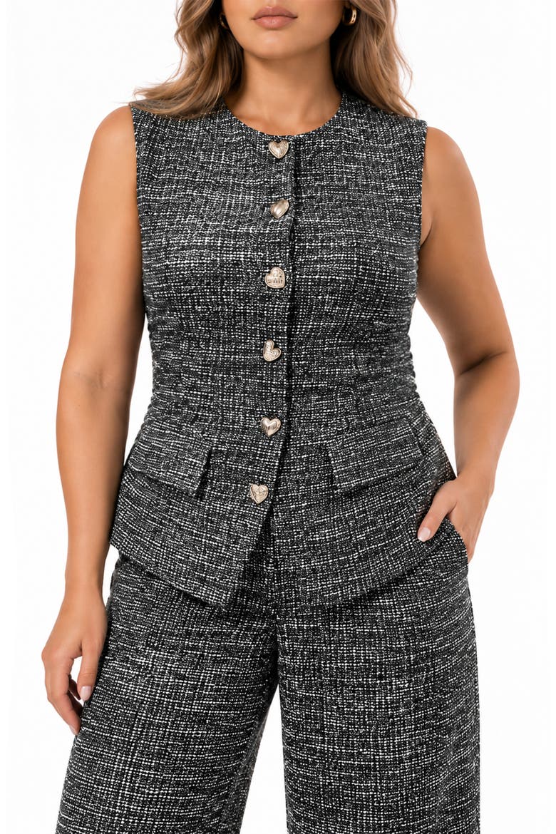 Ilisa Boucle Knit Top, Main, color, DARK GREY