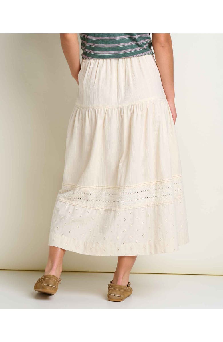 Toad & Co Airscape Midi Skirt, Alternate, color, Salt Dobby