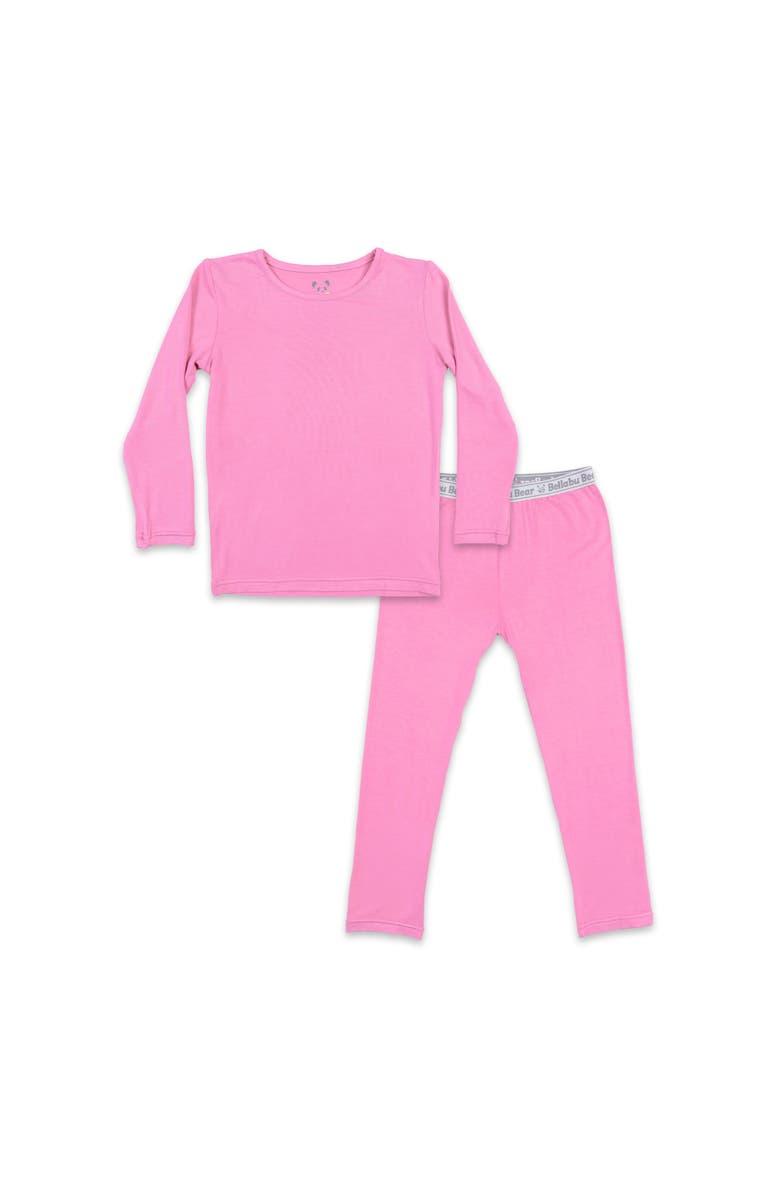 Bellabu Bear Kids' Bubblegum Pink Set of 2 Piece Pajamas, Main, color, Bubblegum Pink