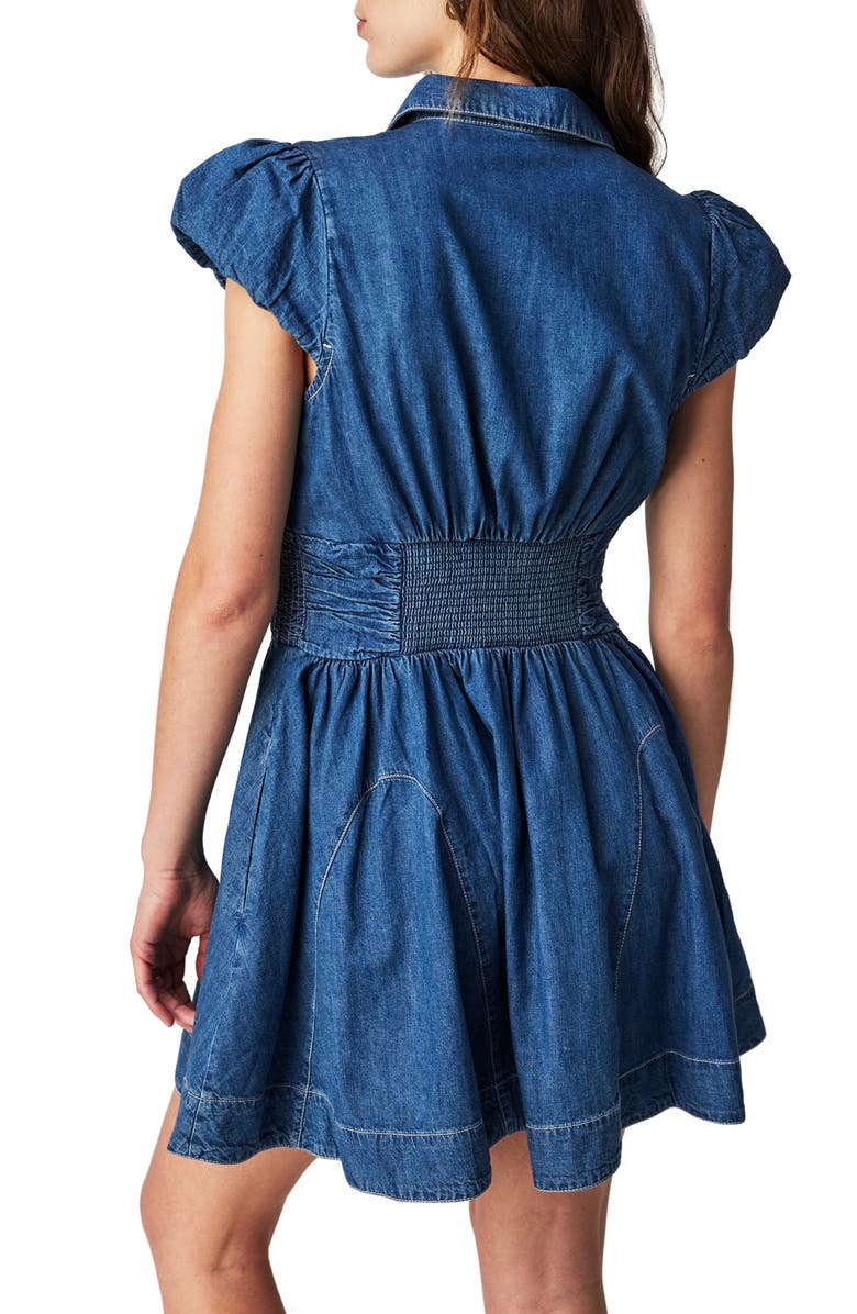 Free People Chester Nonstretch Denim Dress, Alternate, color,