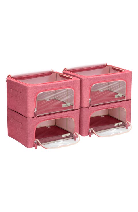 4-Pack Foldable Storage Boxes