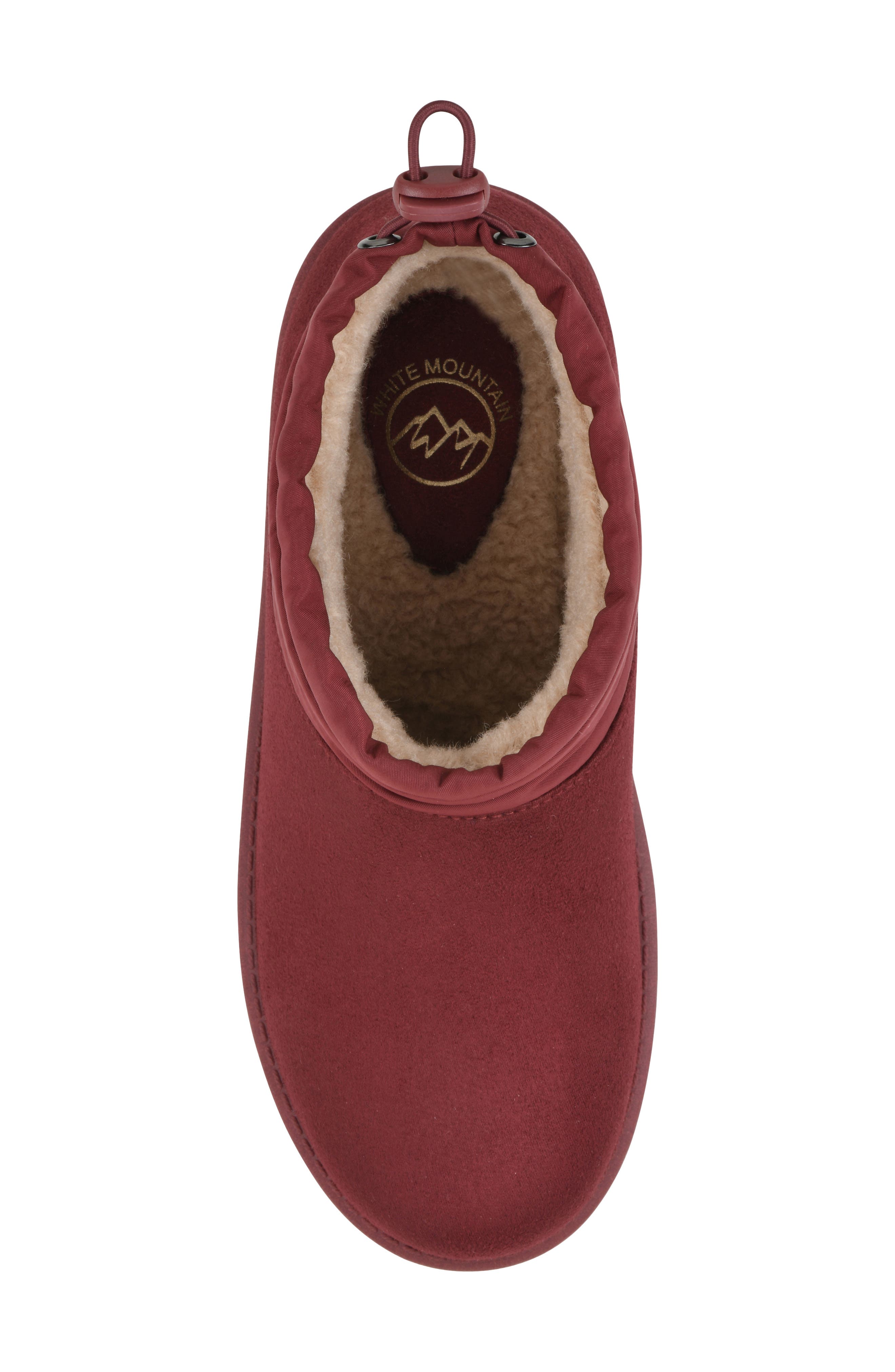 Idle Faux Fur Lined Bootie, Alternate, color, BURGUNDY/ FABRIC
