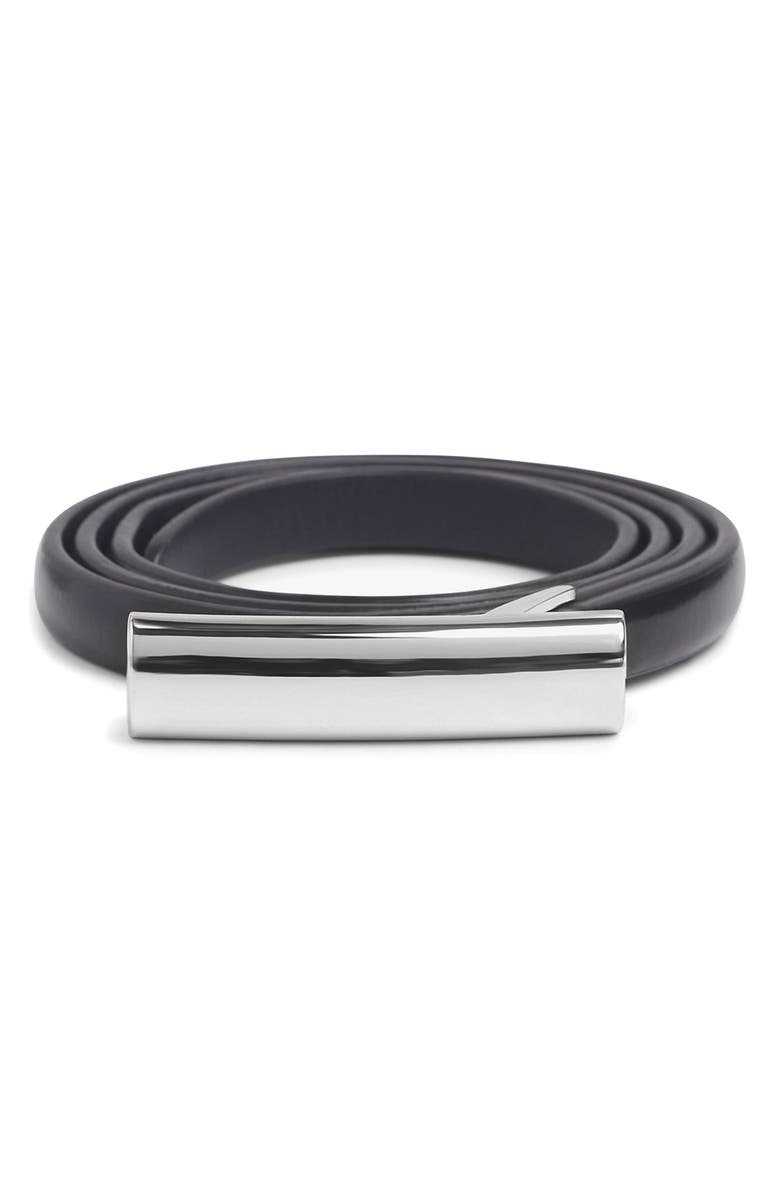 Favorite Daughter The Lady Leather Belt, Main, color, Black / Nickel